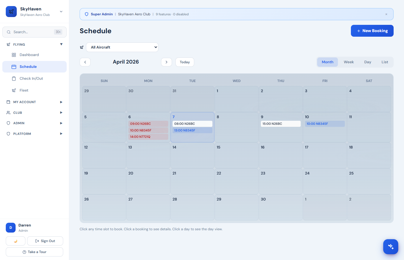 Smart Dashboard screenshot from the Airmates platform